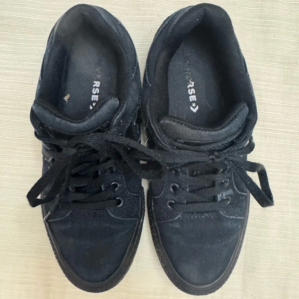 Converse Blue Black Canvas Sneakers Youth 3